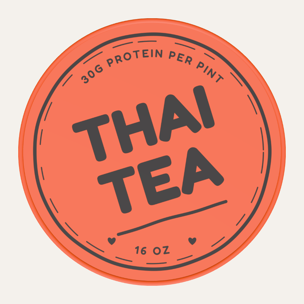 Secret Creamery Thai Tea — High Protein 16 oz pint — high protein ice cream (30g protein) — top