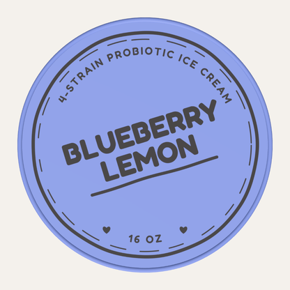 Secret Creamery Blueberry Lemon — Probiotic 16 oz pint — 4-strain probiotic ice cream — top