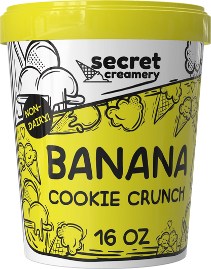 Secret Creamery Banana Cookie Crunch Non-Dairy 16 oz pint