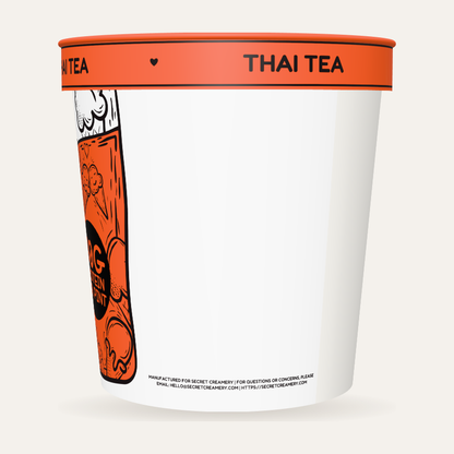 Secret Creamery Thai Tea — High Protein 16 oz pint — high protein ice cream (30g protein) — nutrition facts