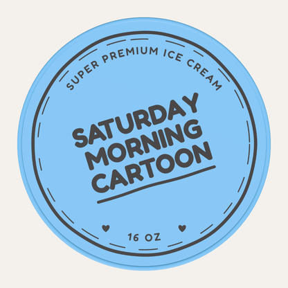 Secret Creamery Saturday Morning Cartoon (Cereal Milk) 16 oz pint — super premium ice cream — top