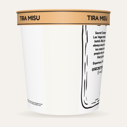 Secret Creamery Tiramisu — High Protein 16 oz pint — high protein ice cream (30g protein) — back