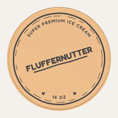 Secret Creamery Fluffernutter 16 oz pint — super premium ice cream — top