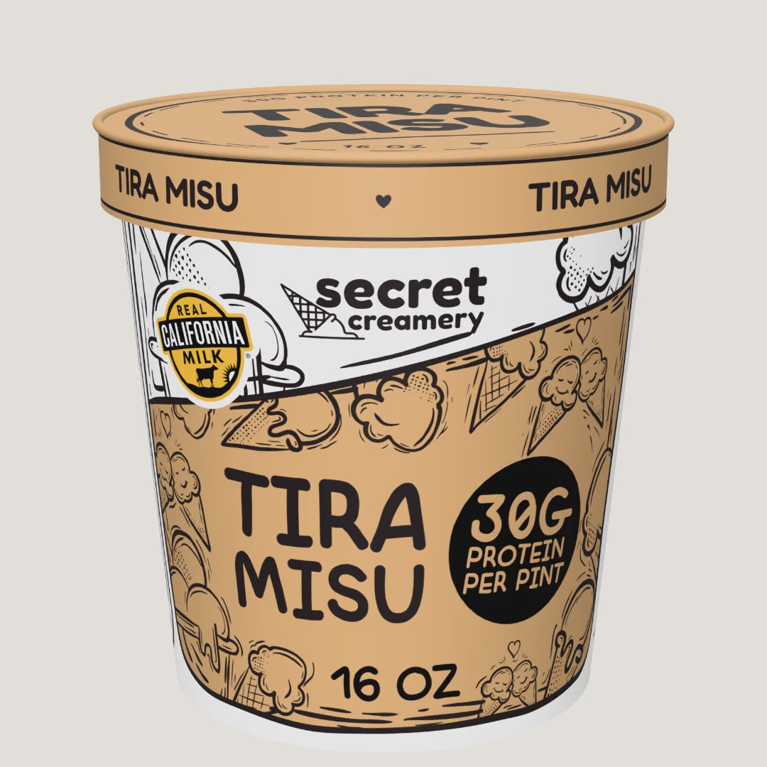 Secret Creamery Tiramisu High Protein pint — 360° view