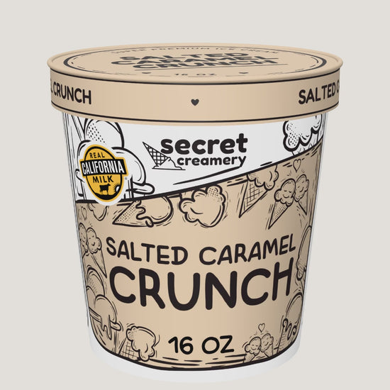 Secret Creamery Salted Caramel Crunch pint — 360° view