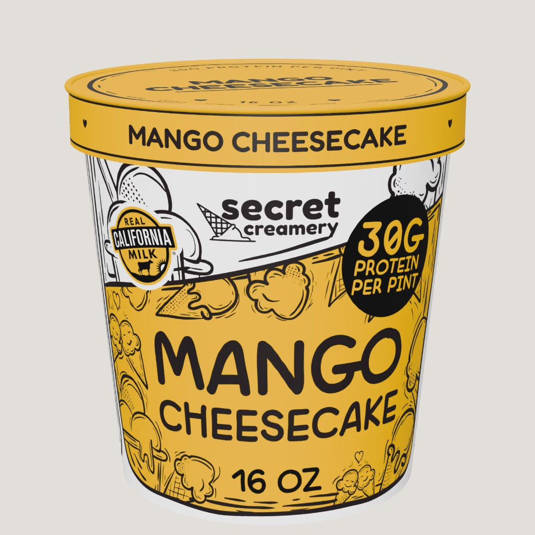 Secret Creamery Mango Cheesecake High Protein pint — 360° view